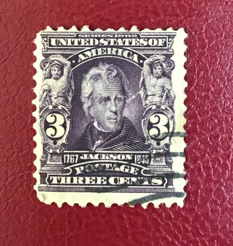 1902-03 US Sc 302 used 3c Andrew Jackson Cv3.75 Lot 4169