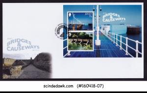 JERSEY - 2018 BRIDGES & CAUSEWAYS - MIN/SHT - FDC