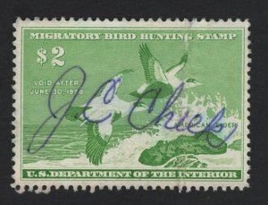 United States USED DUCK STAMP Scott Number RW24  F-VF   -  BARNEYS