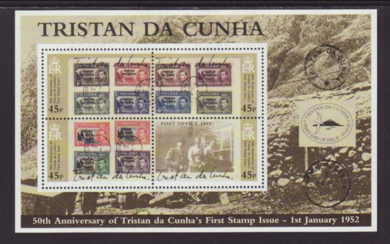 Tristan Da Chuna 705 Stamp on Stamp Souvenir Sheet MNH VF