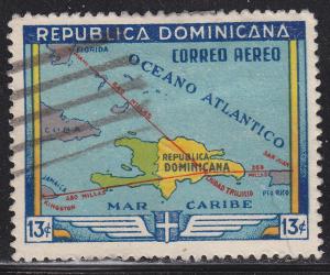 Dominican Republic C63 Map of the Island 1946