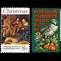 U.S.A. 1971 - Scott# 1444-5 Christmas Set of 2 NH