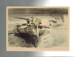 WW 2 Germany Gross Rosen Concentration Camp Cancel Postcard of Soviet Tank