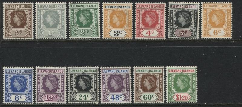 Leeward Islands QEII 1954 all values to $1.20 mint o.g.