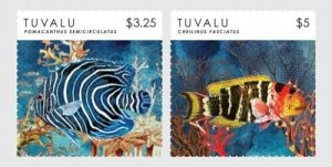 Tuvalu 2012 - Marine Life Fish - Set of 2 Definitive Stamps Scott #1224-5 - MNH