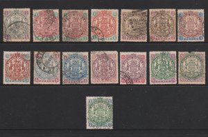 Rhodesia a small used lot of the 1892-96 series