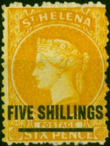 St Helena 1868 5s Orange SG20 Type B Fine MM