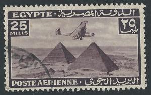 Egypt #C36 25m Airplane Over Giza Pyramids
