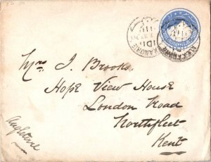 Egypt 1P Sphinx and Pyramid Envelope 1897 Alexandria to Northfleet, England. ...