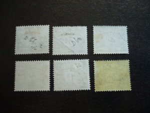 Stamps - Great Britain - Scott# J58-J61,J63-J64 - Used Part Set of 6 Stamps