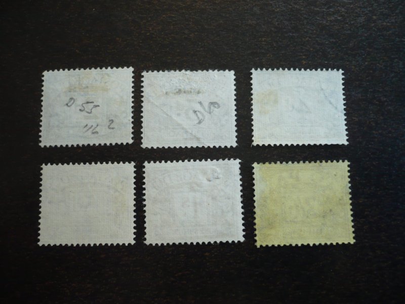 Stamps - Great Britain - Scott# J58-J61,J63-J64 - Used Part Set of 6 Stamps