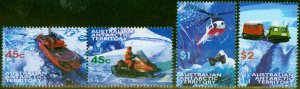 A.A.T 1998 Antarctic Transport Set of 4 SG122-125 V.F MNH