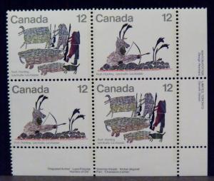 3522   Canada   PB's   MNH, VF # 749a, 751a, 836a, 838a   Inuit Art   CV$ 6.50