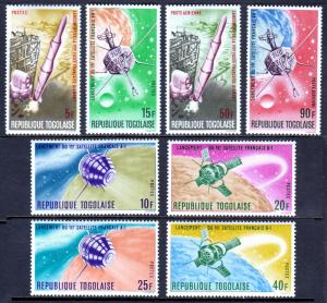 Togo — Scott 593-598,C65-C66 — 1967 Space Set — MNH — SCV $5.50