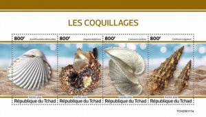 CHAD - 2020 - Shells - Perf 4v Sheet - MNH