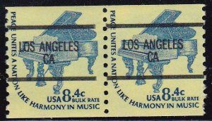 Precancel - Los Angeles, CA PSS 1615C-87 Coil Gap Pair - MNH