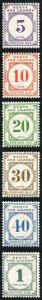 KUT SGD1/6 Postage Due. 1928-33 set of 6 to 1s M/M