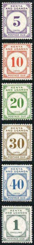 KUT SGD1/6 Postage Due. 1928-33 set of 6 to 1s M/M