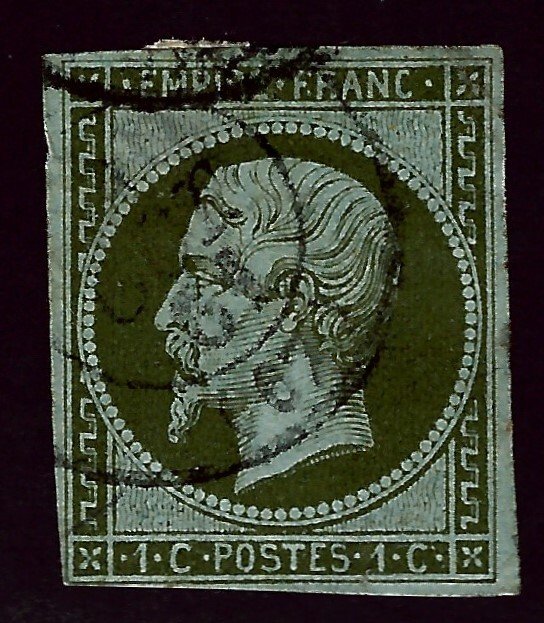 France SC#12 Used F-VF remnants SCV$80.00...Always Collectible!