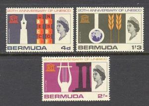 BERMUDA Sc# 207 - 209 MH FVF Set3 UNESCO Science Education