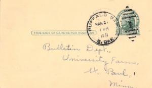 United States South Dakota Buffalo Gap 1951 numeral duplex  Postal Card.