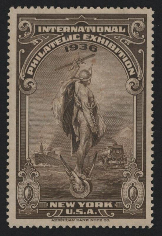 UNITED STATES 1936 New York International Philatelic Exhibition   - BARNEYS