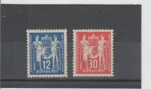 Germany  DDR  Scott#  49-50  MH  (1949 Letter Carriers)