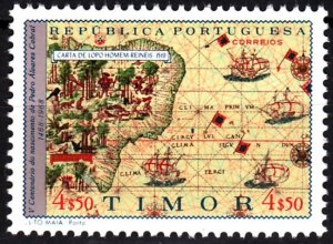 TIMOR 1968 Pedro Cabral - 500. Navigator. Map Ships. Joint Theme, MNH