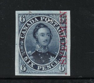 Canada #2TCXi Extra Fine Proof Pair In Grey Blue On India Paper