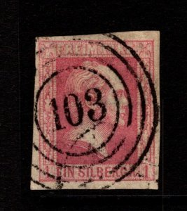 Prussia SC# 6, Used (noted as 6b), sm side tear - S14777