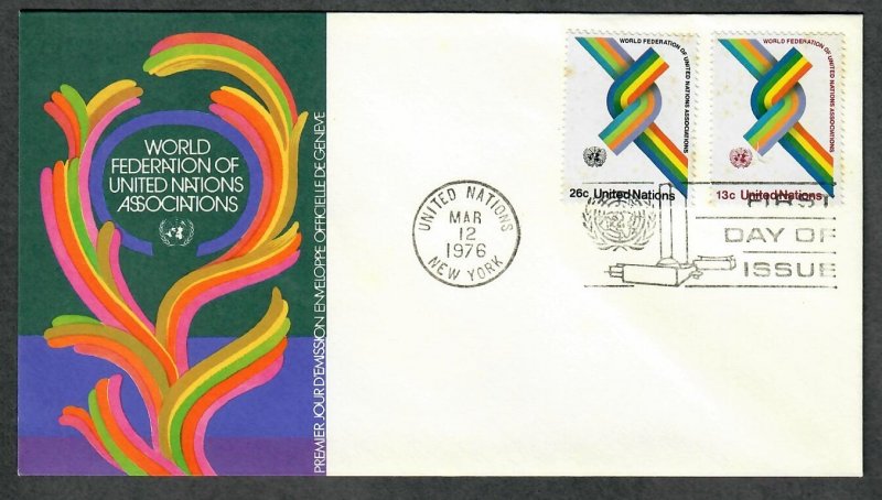 UN New York #272 - 273 Interlocking Bands unaddressed FDC