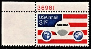 US C90 MNH VF 31 Cent Planes, Globes & Flag