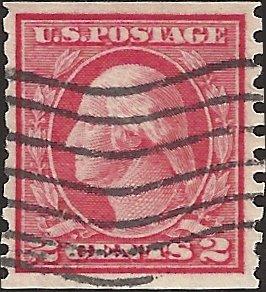 # 453 USED CARMINE ROSE GEORGE WASHINGTON Cat $17.50