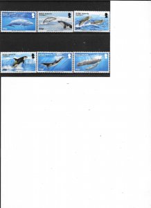 BRITISH ANTARCTIC TERR. SG663/8 2015 WHALES SET MNH (r)