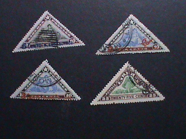 ​LIBERIA 1909 - 114  YEARS OLD- TRANAGLE -COMMERCE WITH CADUCEUS CTO VERY FINE