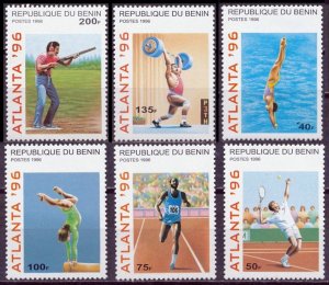 Benin 1996 MNH Stamps Scott 829-834 Sport Olympic Games Tennis