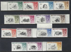 Falkland Islands 128-142 MNH BIRDS C540