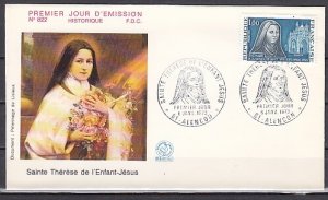 France, Scott cat. 1355. St. Teresa issue. First day cover. ^