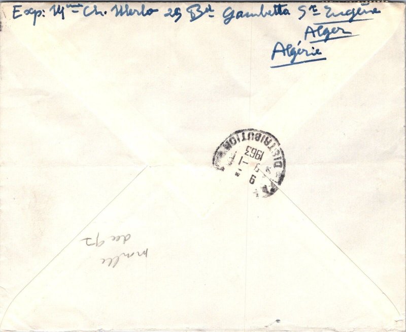 Algeria 1963 - Registered Airmail - St Eugene Alger - J7487