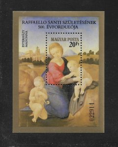 Hungary Stamps: 1983 Paintings Issue (Madonna); #2792 Souvenir Sheet/1; MNH