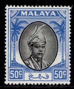 MALAYSIA - Pahang GVI SG70, 50c black & blue, NH MINT.