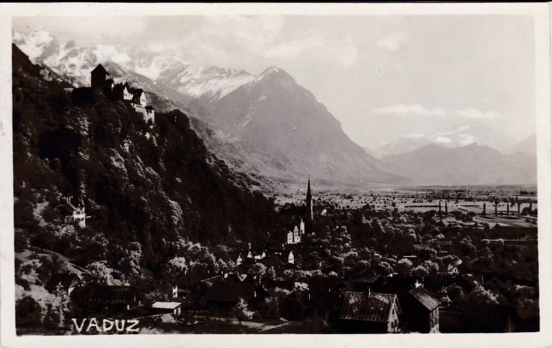 Liechtenstein 1932 Real Photo View Card. Vaduz to Germany  VF