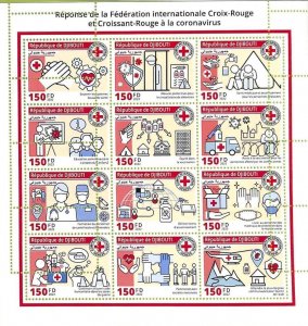 A7472 - DJIBOUTI - MISPERF ERROR Stamp Sheet - 2022 - Disease, Medicine-