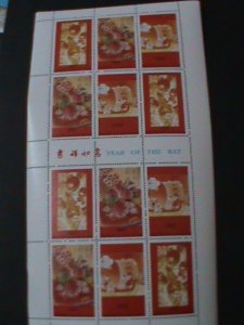 AIbCHbI-RUSSIA -YEAR OF THE LOVELY RAT WITH GUTTER  MNH SHEET VF-LAST ONE