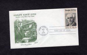 1700 Adolph Ochs, FDC Artmaster cachet