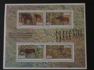 SOUTH WEST AFRIC-1976-PREHISTORY-ROCK WALL PAINTING MNH-S/S VF LAST ONE