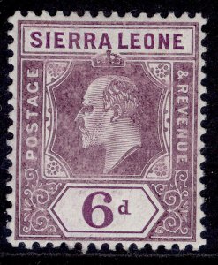 SIERRA LEONE EDVII SG94, 6d dull purple, LH MINT. Cat £12.