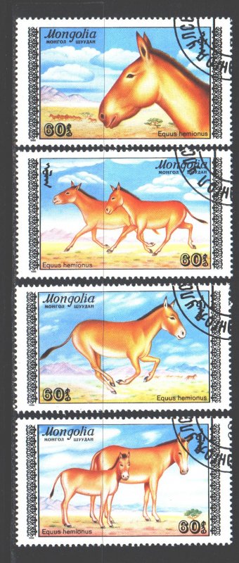Mongolia. 1988. 1995-98. Kulan fauna. USED.