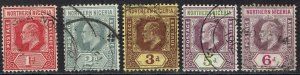 NORTHERN NIGERIA 1910 KEVII RANGE TO 6D USED