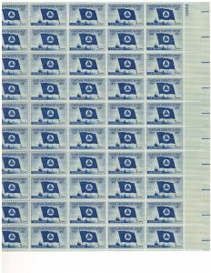 #1088 – 1957 3¢ Coast and Geodetic Survey – MNH OG Sheet